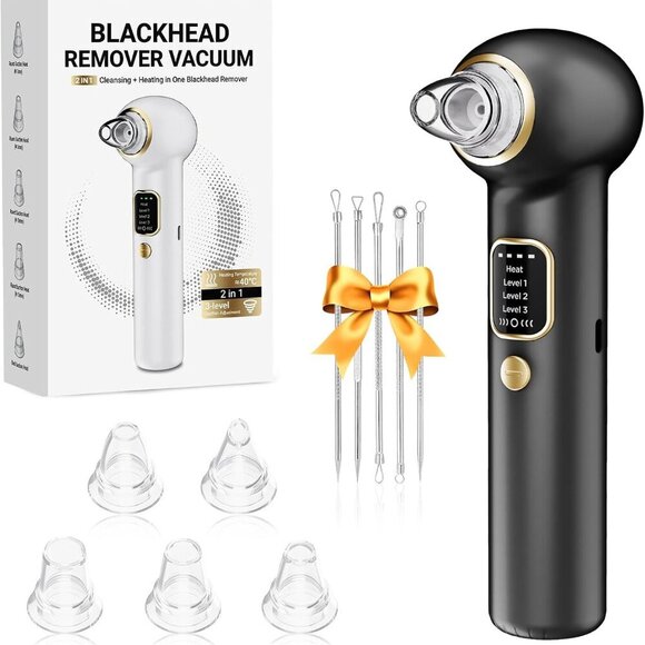 YAGETU Other - Black Head Remover Pore Vacuum with 3 Suction Power, 5 Probes - NEW (Black)